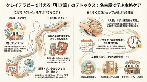 クレイテラピー講座｜名古屋で学ぶ認定コース一覧 らくらくエコショップ アロマの教室